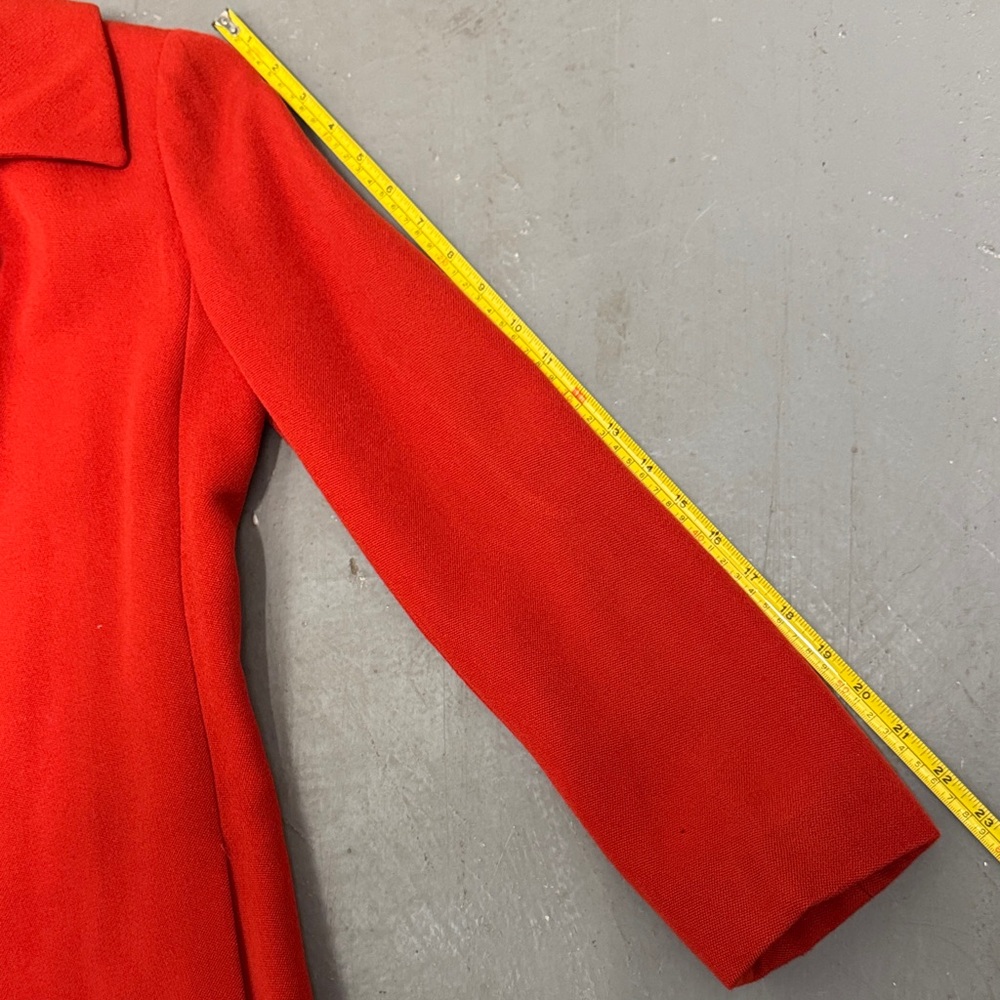 Vintage 1960s Rodrigues Red Embroidered Women's Coat - Picture 7 of 8